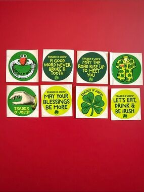 Vintage Trader Joe’s Irish Theme Stickers